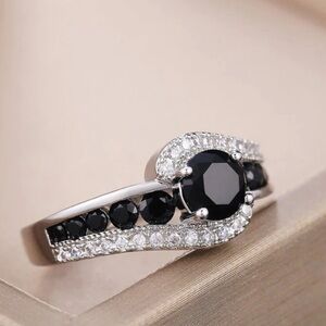 Black onix bridal ring